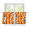 Halloween Skull Pattern Print Tier Curtains