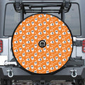 Halloween Skull Pattern Print Tire Cover With Camera Hole