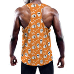 Halloween Skull Pattern Print Training Tank Top