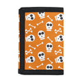 Halloween Skull Pattern Print Trifold Wallet