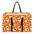 Halloween Skull Pattern Print Utility Tote Bag