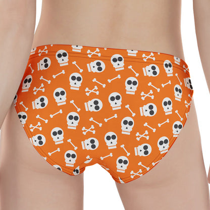 Halloween Skull Pattern Print Women's Panties