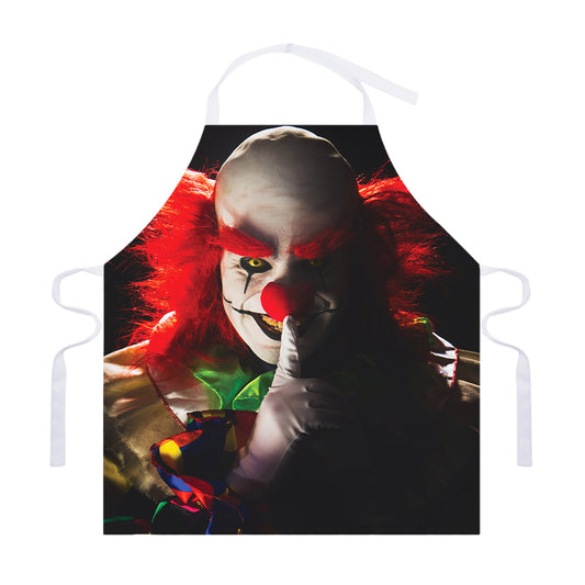 Halloween Smiling Clown Print Adjustable Apron