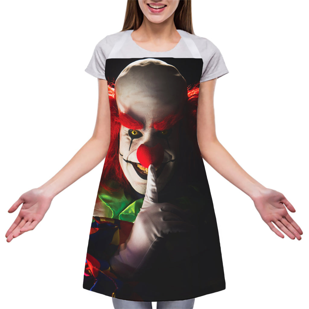 Halloween Smiling Clown Print Adjustable Apron