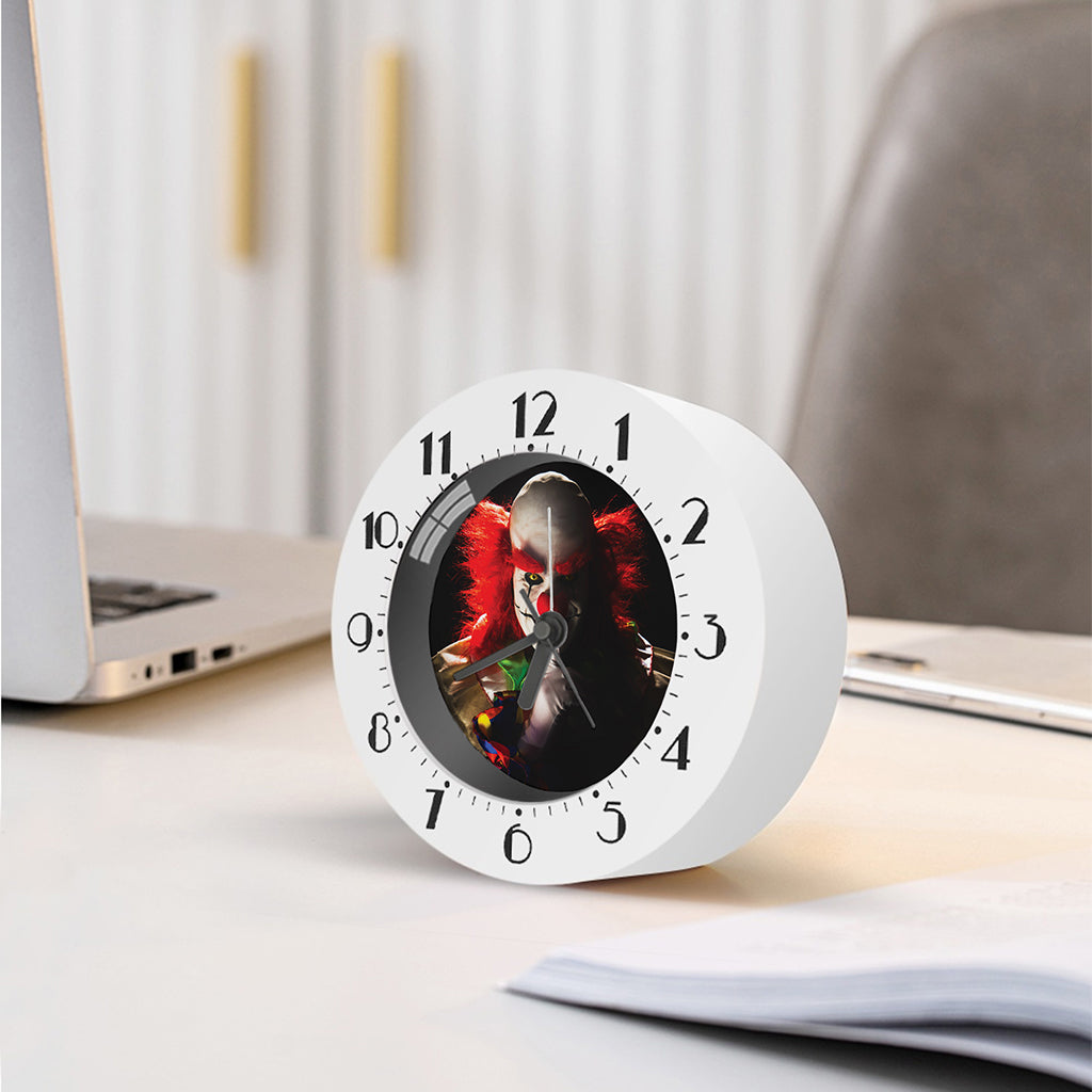 Halloween Smiling Clown Print Alarm Clock
