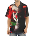 Halloween Smiling Clown Print Aloha Shirt