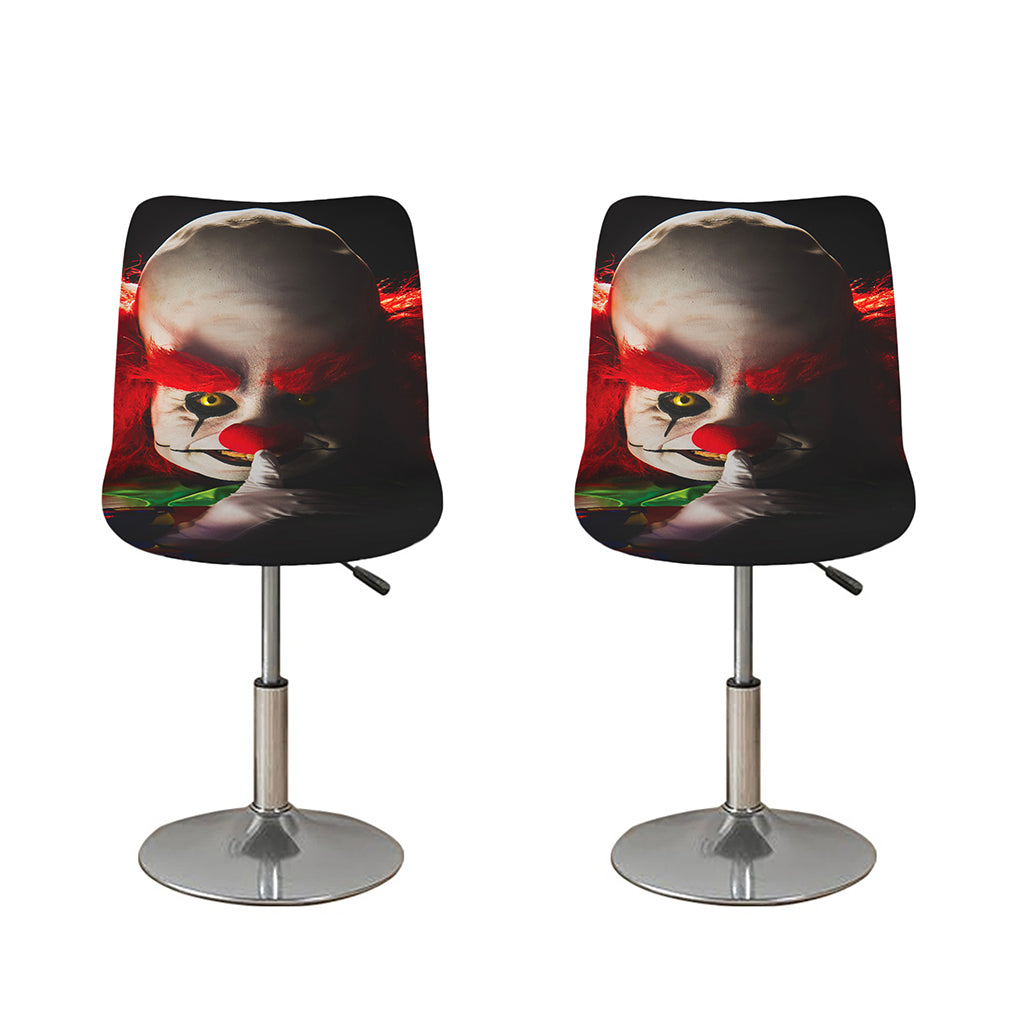 Halloween Smiling Clown Print Bar Stool Covers