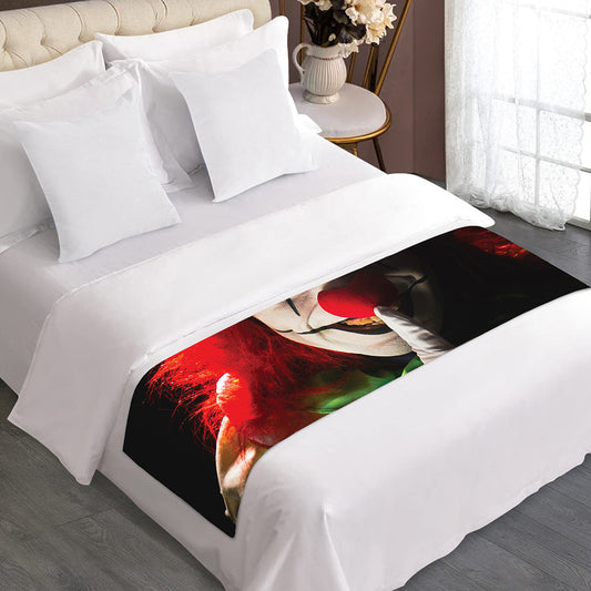 Halloween Smiling Clown Print Bed Runner