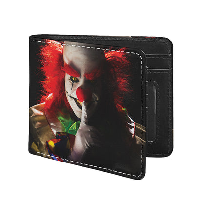 Halloween Smiling Clown Print Bifold Wallet