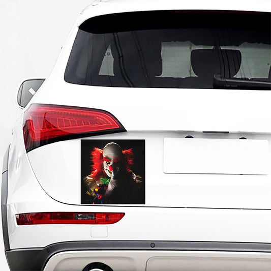 Halloween Smiling Clown Print Car Sticker