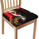 Halloween Smiling Clown Print Chair Cushion Cover