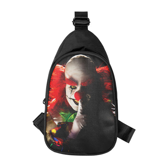 Halloween Smiling Clown Print Chest Bag