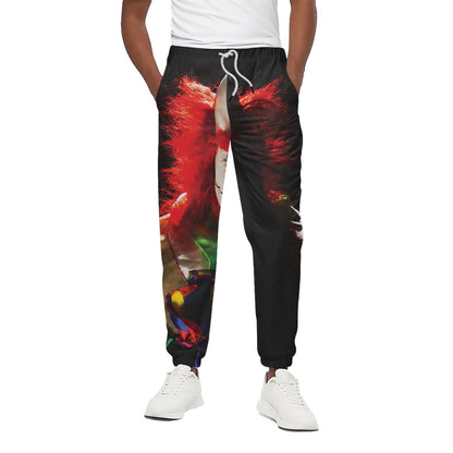 Halloween Smiling Clown Print Cotton Pants