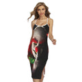 Halloween Smiling Clown Print Cross Back Cami Dress