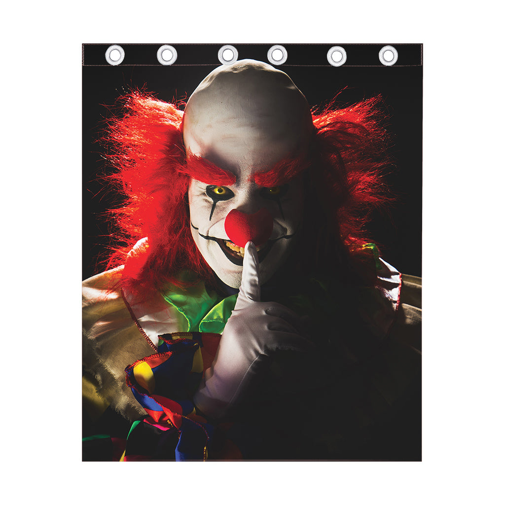 Halloween Smiling Clown Print Curtain