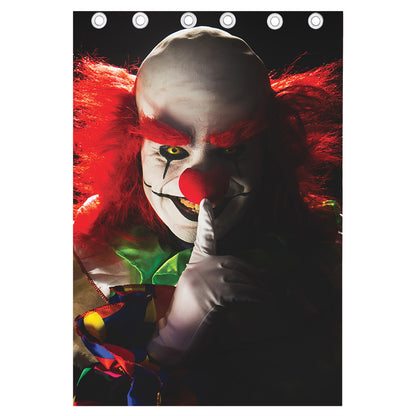 Halloween Smiling Clown Print Curtain