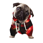 Halloween Smiling Clown Print Dog Zip Up Hoodie