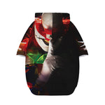 Halloween Smiling Clown Print Dog Zip Up Hoodie