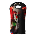 Halloween Smiling Clown Print Double Neoprene Wine Tote