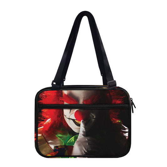 Halloween Smiling Clown Print Double Strap Bible Bag