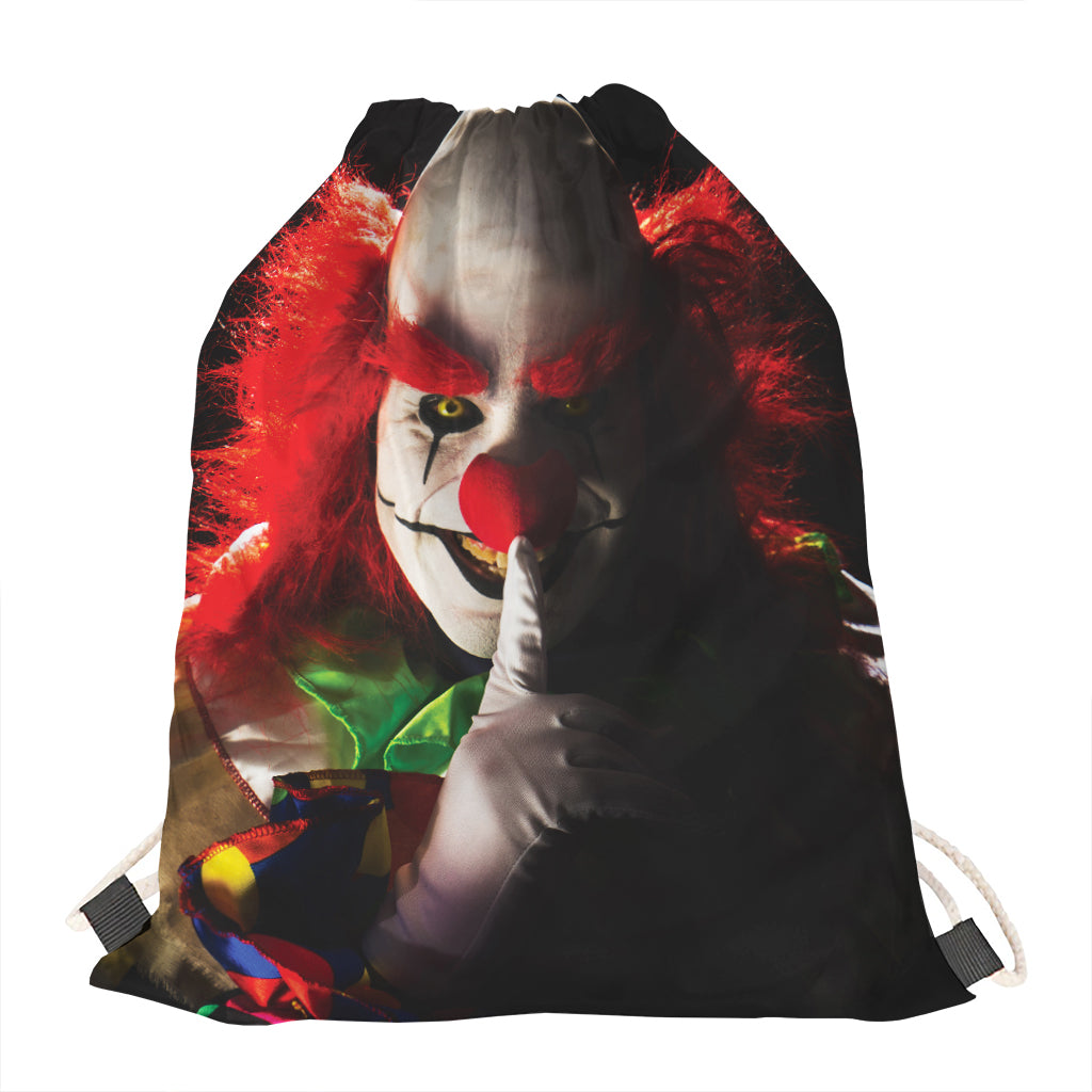 Halloween Smiling Clown Print Drawstring Bag