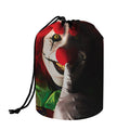 Halloween Smiling Clown Print Drawstring Makeup Bag