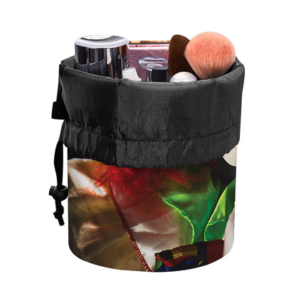 Halloween Smiling Clown Print Drawstring Makeup Bag
