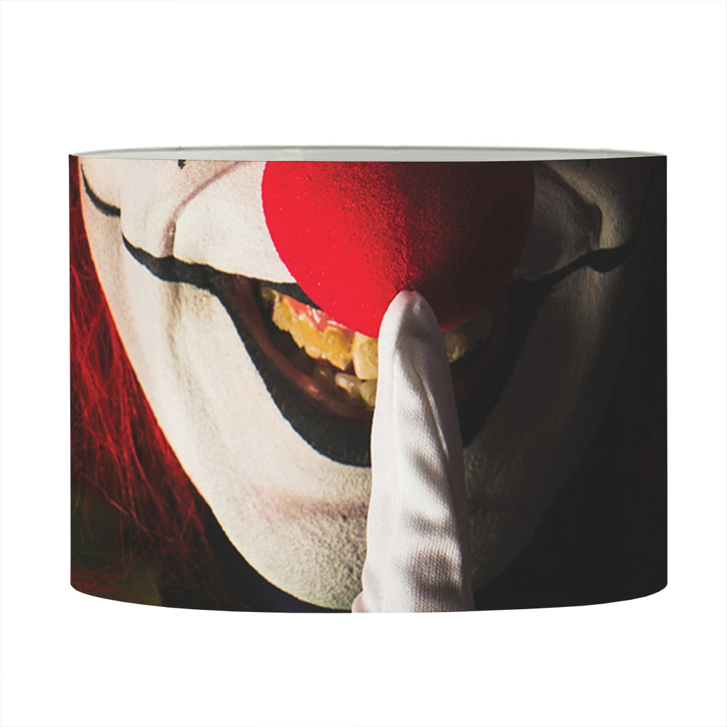 Halloween Smiling Clown Print Drum Lamp Shade