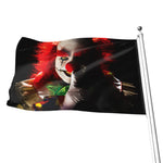 Halloween Smiling Clown Print Flag