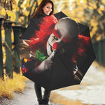 Halloween Smiling Clown Print Foldable Umbrella