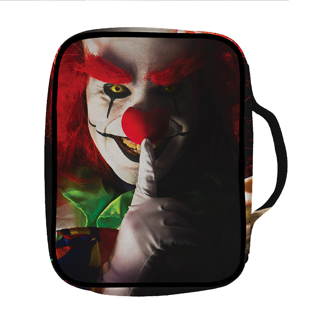 Halloween Smiling Clown Print Front Pocket Bible Bag