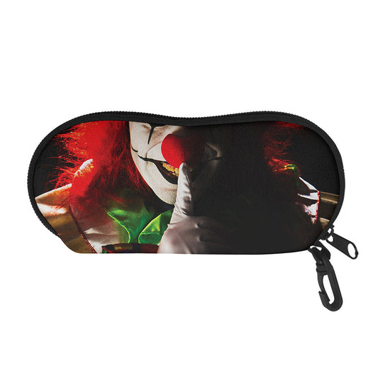 Halloween Smiling Clown Print Glasses Case