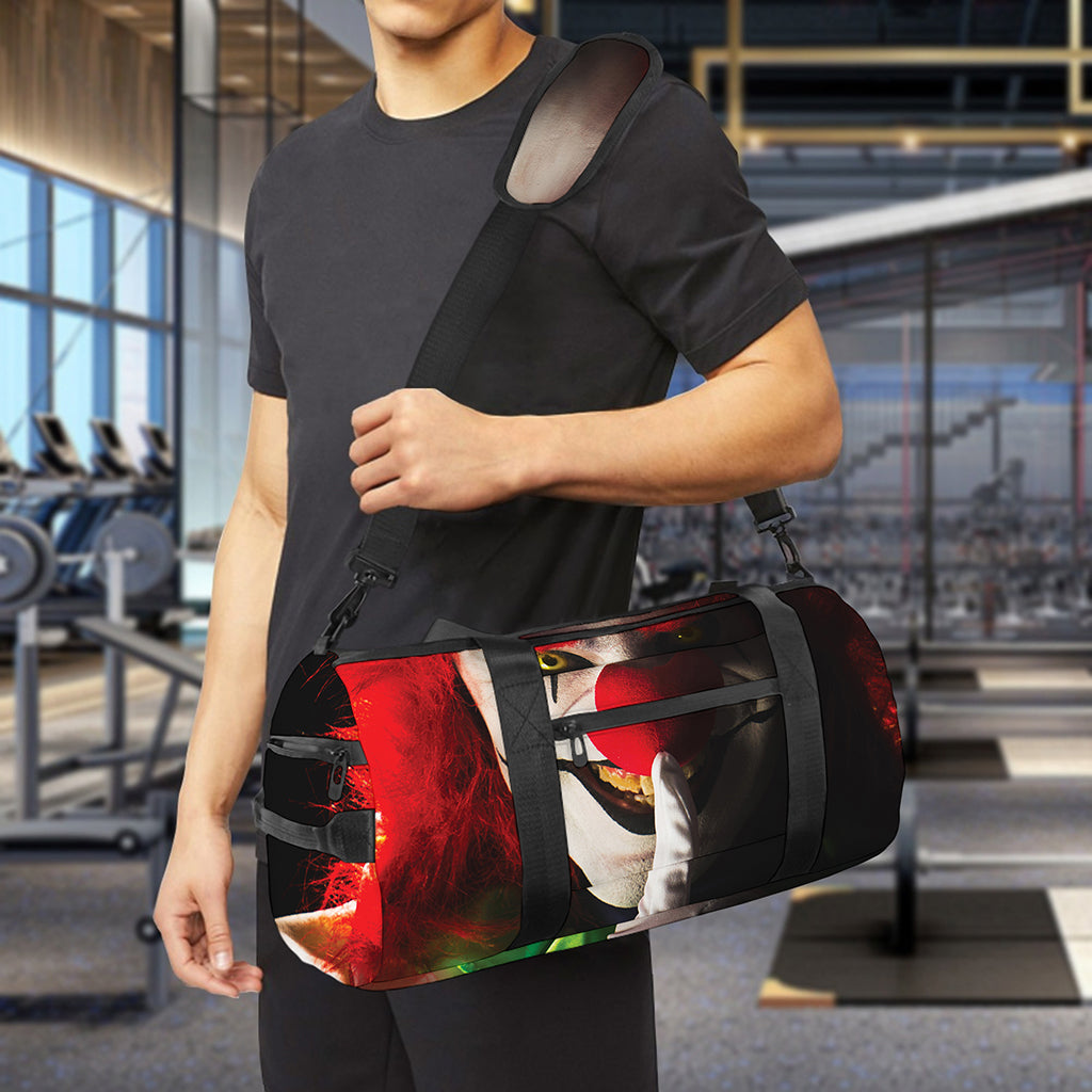Halloween Smiling Clown Print Gym Bag