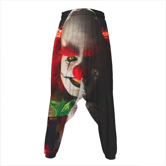 Halloween Smiling Clown Print Hammer Pants