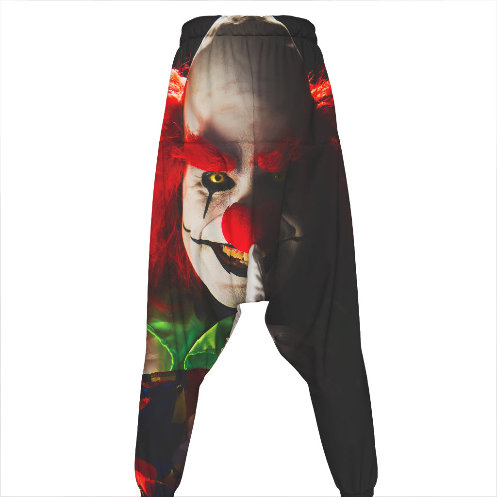 Halloween Smiling Clown Print Hammer Pants