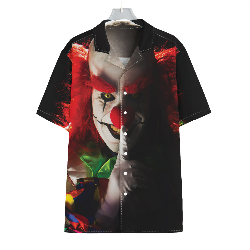 Halloween Smiling Clown Print Hawaiian Shirt