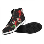 Halloween Smiling Clown Print High Top Leather Sneakers
