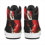 Halloween Smiling Clown Print High Top Leather Sneakers