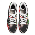 Halloween Smiling Clown Print High Top Leather Sneakers