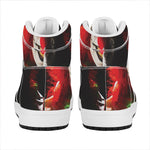 Halloween Smiling Clown Print High Top Leather Sneakers