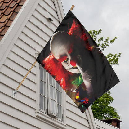 Halloween Smiling Clown Print House Flag
