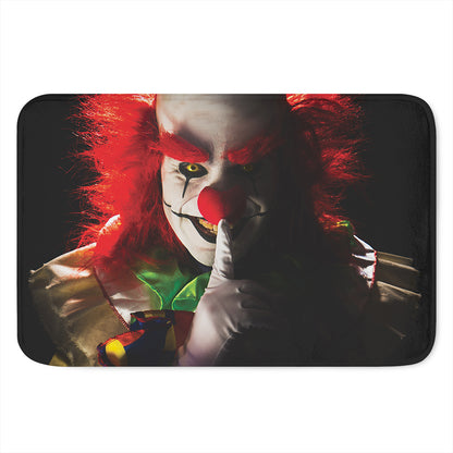 Halloween Smiling Clown Print Indoor Door Mat