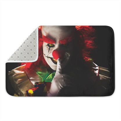Halloween Smiling Clown Print Indoor Door Mat