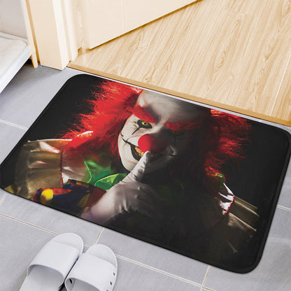 Halloween Smiling Clown Print Indoor Door Mat