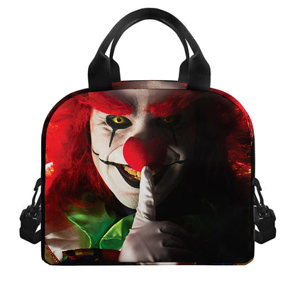 Halloween Smiling Clown Print Insulated Lunch Bag