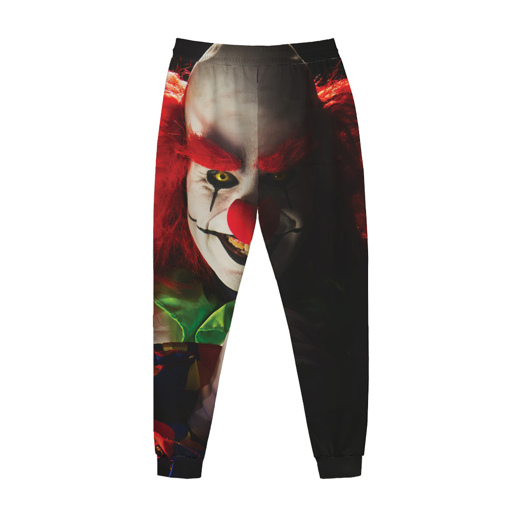 Halloween Smiling Clown Print Jogger Pants