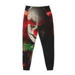 Halloween Smiling Clown Print Jogger Pants