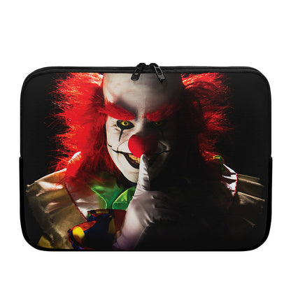 Halloween Smiling Clown Print Laptop Sleeve