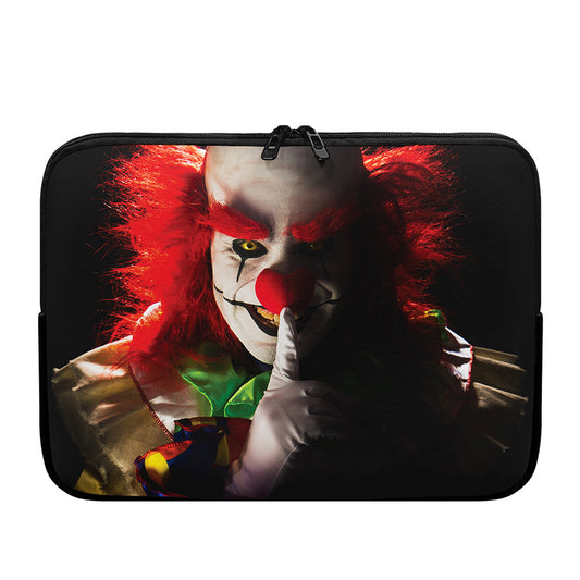 Halloween Smiling Clown Print Laptop Sleeve