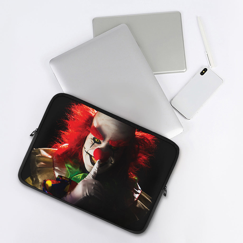 Halloween Smiling Clown Print Laptop Sleeve